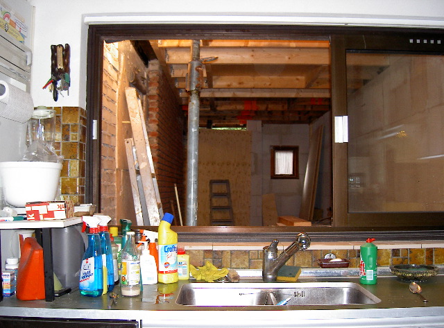 Gezicht vanuit de keuken