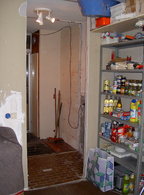 Keuken nog door de doorgang