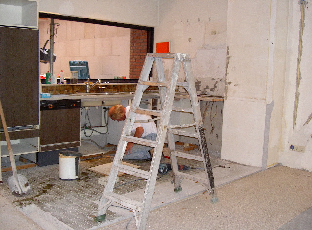 Demontage van de keuken