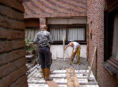 storten vloer uitbouw
