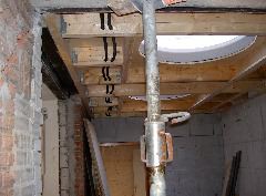 CV leiding plafond uitbouw